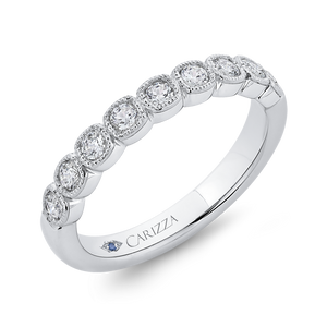 Half Eternity Diamond Wedding Band CARIZZA CAU0456BH-37W-1.10
