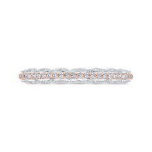 Load image into Gallery viewer, White and Rose Gold Diamond Wedding Band CARIZZA CAU0532BH-37WP-1.00
