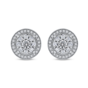 Round Diamond Fashion Stud Earrings Luminous EA0729T-42W