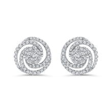 Load image into Gallery viewer, Diamond Swirl Fashion Earrings Luminous EA0759T-42W
