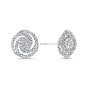 Diamond Swirl Fashion Earrings Luminous EA0759T-42W
