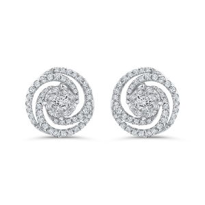 Diamond Swirl Fashion Earrings Luminous EA0759T-42W