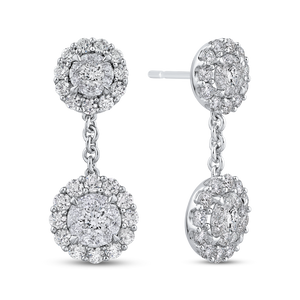 Round Diamond Fashion Drop Earrings Luminous EA0813T-42W