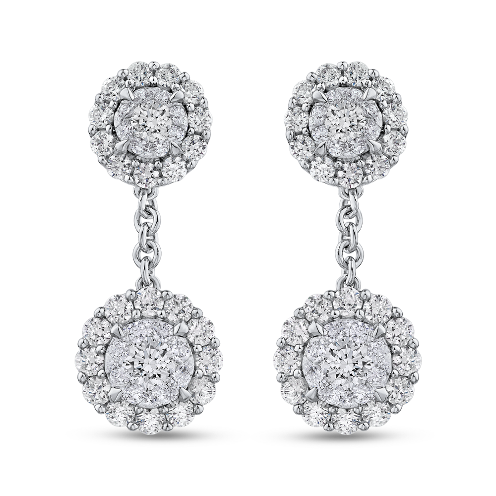 Round Diamond Fashion Drop Earrings Luminous EA0813T-42W