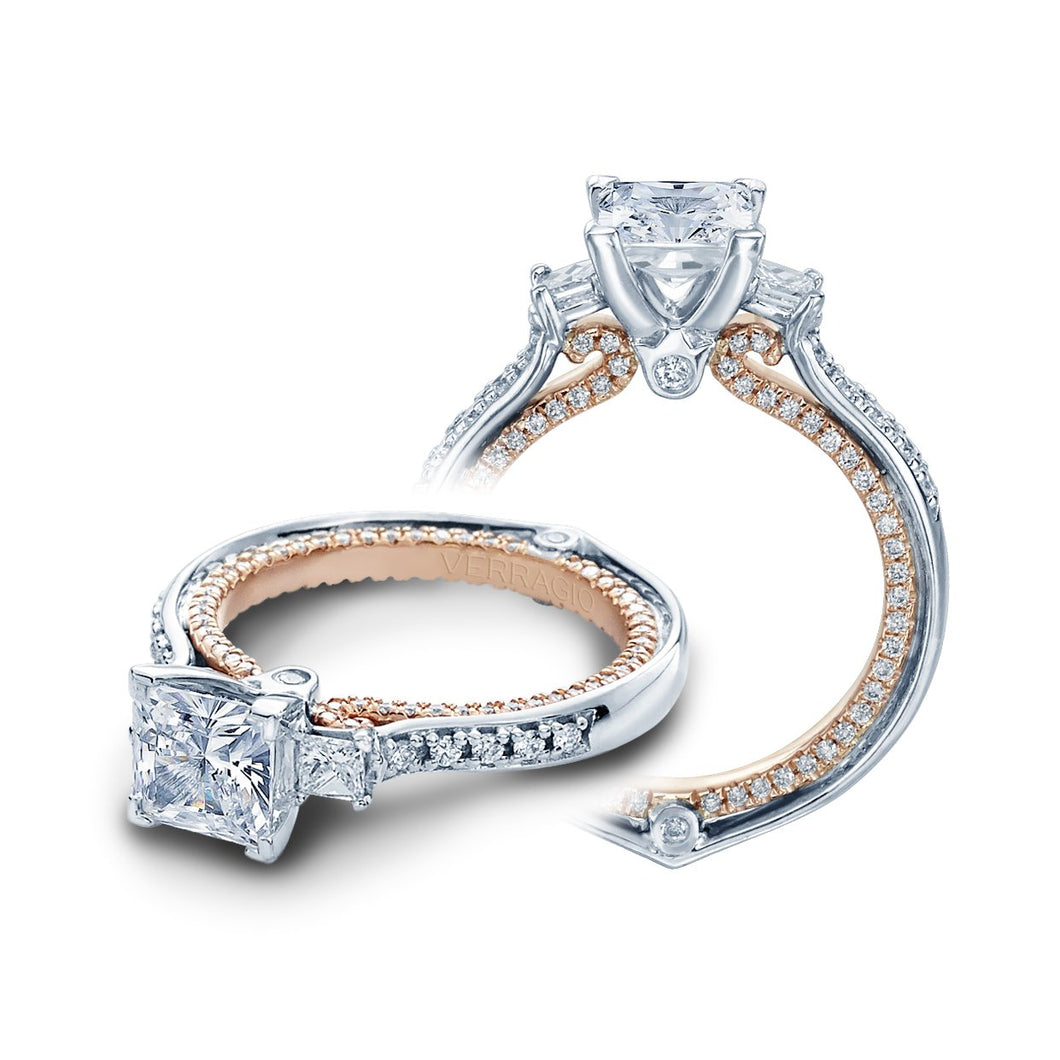 Verragio Three Stone Diamond Engagement Ring ENG-0422DP-2T