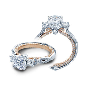 White Gold 3-Stone Round Brilliant Diamond Engagement Ring by Verragio ENG-0423DR-2T