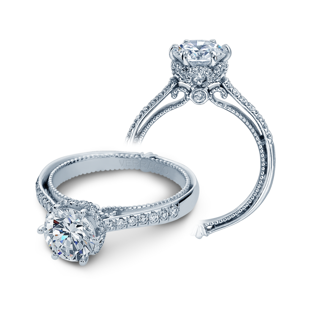 Verragio Couture 0.35CTW 6-Prong Fanvy Hidden Halo Engagement Ring ENG-0429