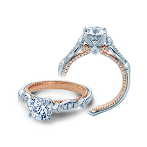 Verragio Couture 0441R-2WR Round Solitaire 0.30CTW Pave & Bezel Set Diamond Engagement Ring ENG-0441R-2WR
