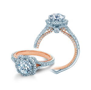 18k Two Tone Verragio Engagement Ring ENG-0444-2WR