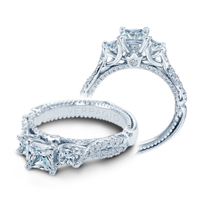Verragio 14K White Gold Couture 3 Stone Engagement Ring ENG-0475P