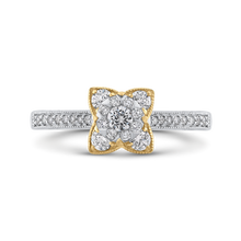 Load image into Gallery viewer, Round White Diamond Flower Style Fashion Ring Luminous ES0883ECT-42WY
