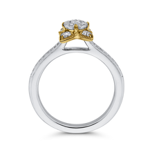 Load image into Gallery viewer, Plain Shank White Diamond Double Halo Fashion Ring Luminous ES0884ECT-42WY
