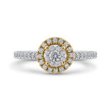 Load image into Gallery viewer, Round White Diamond Double Halo Fashion Ring Luminous ES0886ECT-42WY
