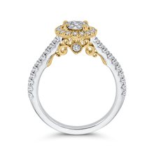 Load image into Gallery viewer, Round White Diamond Double Halo Fashion Ring Luminous ES0886ECT-42WY
