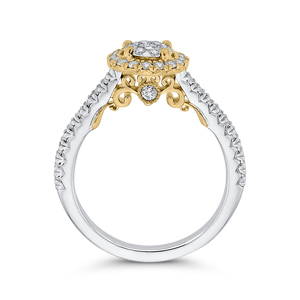 Round White Diamond Double Halo Fashion Ring Luminous ES0886ECT-42WY