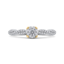 Load image into Gallery viewer, Round White Diamond Halo Fashion Ring Luminous ES0888ECT-42WY
