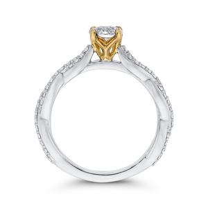 Round White Diamond Halo Fashion Ring Luminous ES0888ECT-42WY