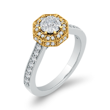 Load image into Gallery viewer, Round White Diamond Octagon Shape Fashion Ring Luminous ES0890ECT-42WY
