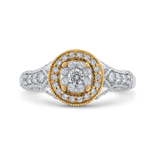 Load image into Gallery viewer, Round White Diamond Double Halo Fashion Ring Luminous ES0891ECT-42WY

