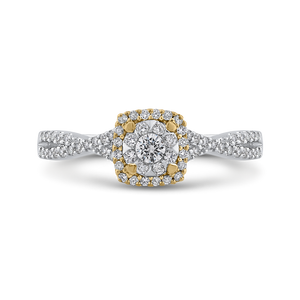 Round Diamond Crossover Shank Fashion Ring Luminous ES0892ECT-42WY