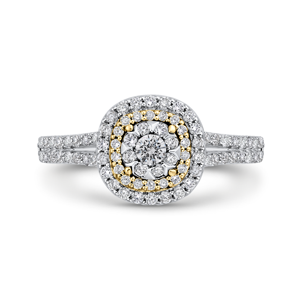 5/8 ct Round Diamond Double Halo Fashion Ring Luminous ES0897ECT-42WY