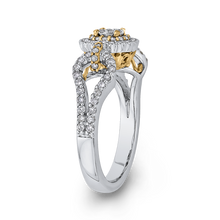Load image into Gallery viewer, Split Shank 5/8 ct Round White Diamond Fashion Ring Luminous ES0898ECT-42WY
