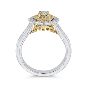 Round Diamond Floral Halo Fashion Ring Luminous ES0901ECT-42WY