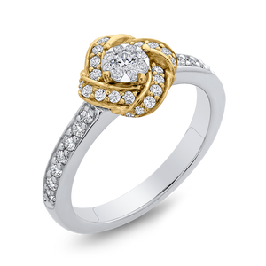 Round Diamond Knotted Fashion Ring Luminous ES0902ECT-42WY
