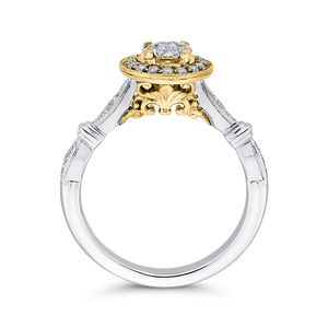 White Diamond Double Halo Fashion Ring Luminous ES0904ECT-42WY