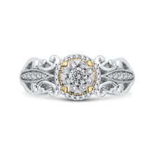Load image into Gallery viewer, White Diamond Double Halo Fashion Ring Luminous ES0905ECT-42WY
