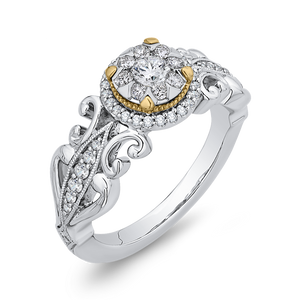 White Diamond Double Halo Fashion Ring Luminous ES0905ECT-42WY