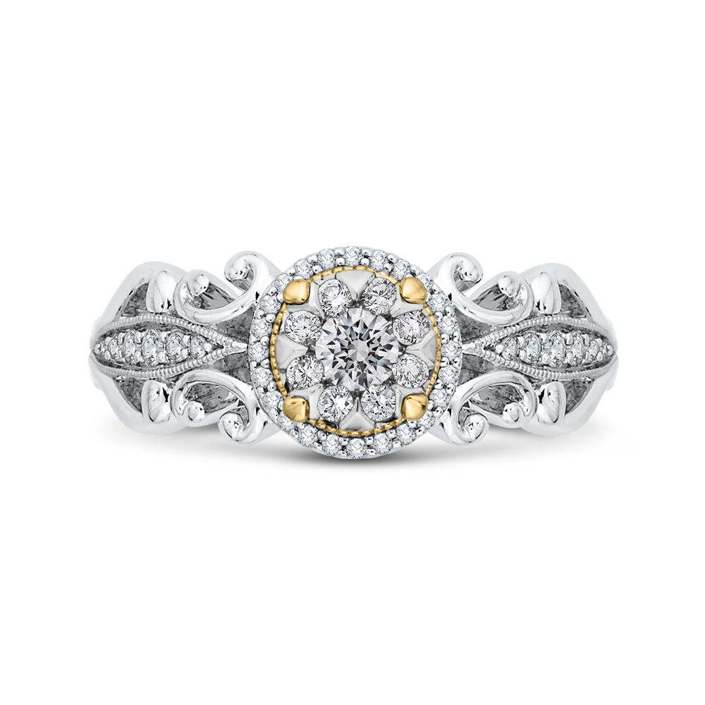 White Diamond Double Halo Fashion Ring Luminous ES0905ECT-42WY