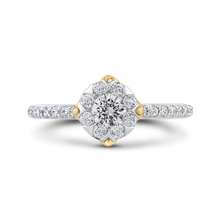 Load image into Gallery viewer, 7/8 ct Round Diamond Halo Fashion Ring Luminous ES0907ECT-42WY
