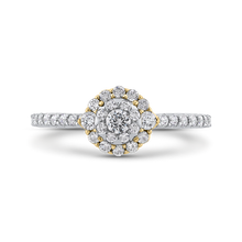Load image into Gallery viewer, Round White Diamond Double Halo Fashion Ring Luminous ES0909ECT-42WY
