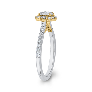 Round White Diamond Double Halo Fashion Ring Luminous ES0909ECT-42WY