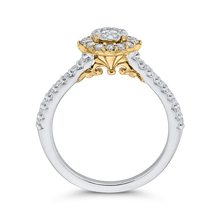 Load image into Gallery viewer, Round White Diamond Double Halo Fashion Ring Luminous ES0909ECT-42WY
