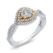 Load image into Gallery viewer, Criss-Cross Fashion Ring with Round Diamond Luminous ES0912ECT-42WY
