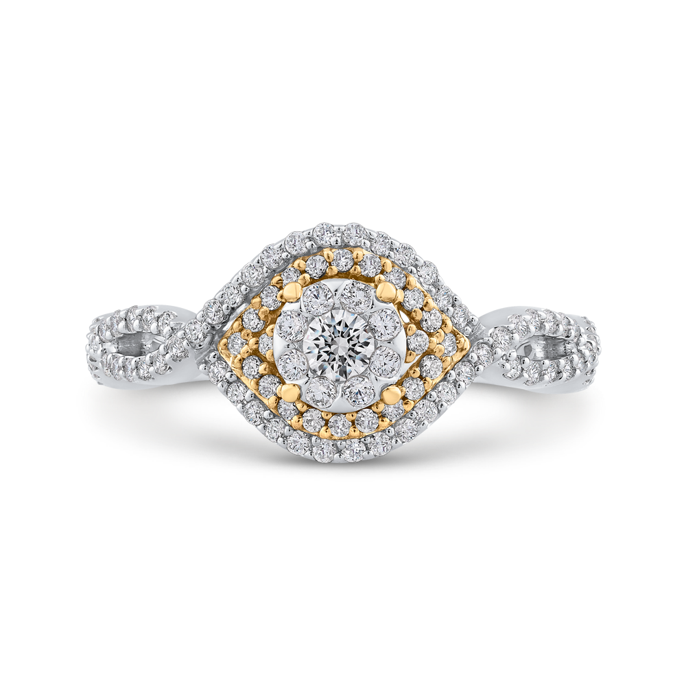 Criss-Cross Fashion Ring with Round Diamond Luminous ES0912ECT-42WY