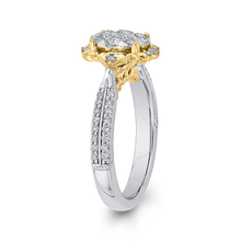 Load image into Gallery viewer, Yellow and White Gold Floral Fashion Ring Luminous ESO0911ECT-42WY

