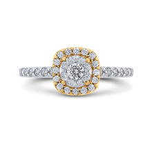 Load image into Gallery viewer, Round White Diamond Halo Fashion Ring Luminous ESU0887ECT-42WY
