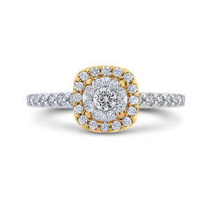 Round White Diamond Halo Fashion Ring Luminous ESU0887ECT-42WY