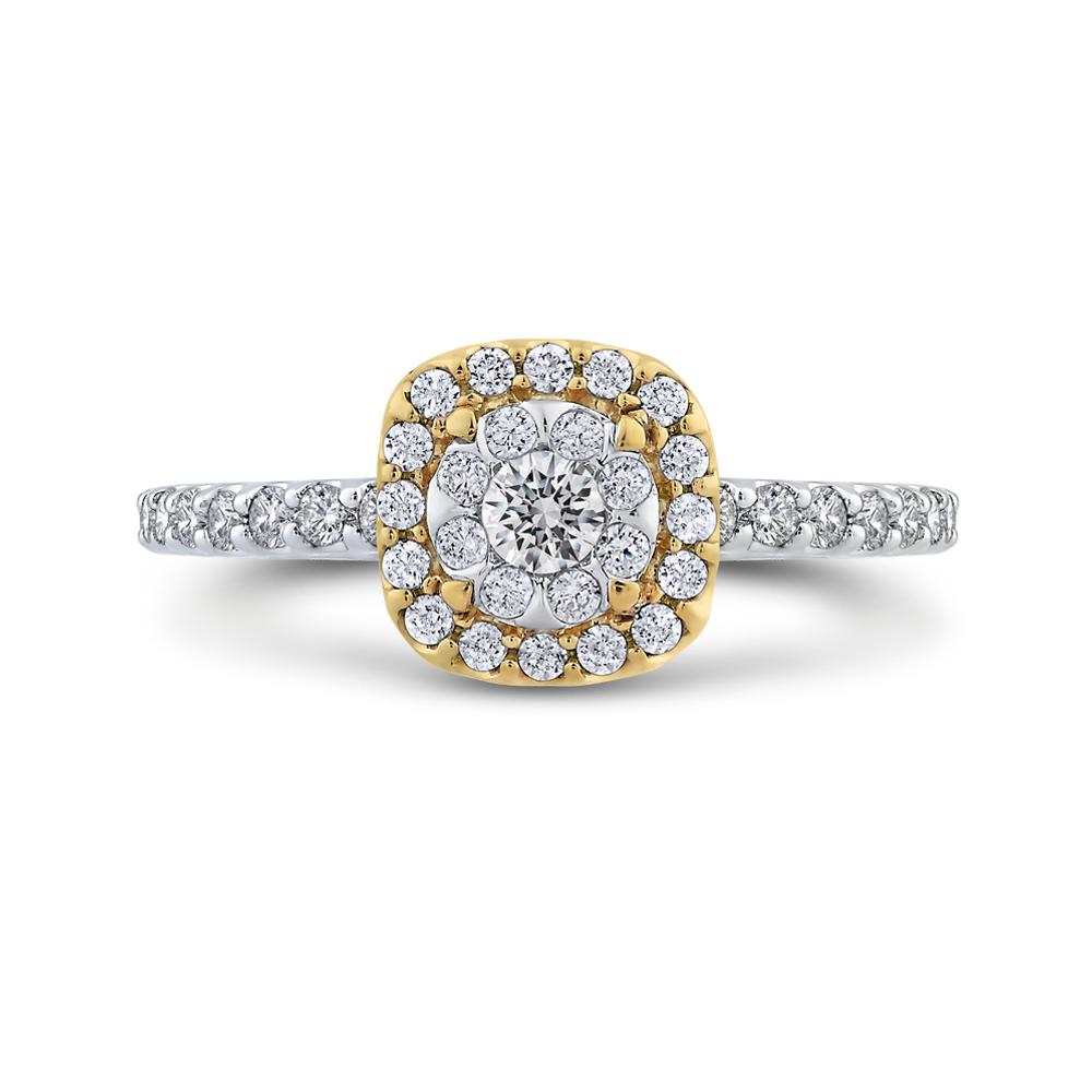 Round White Diamond Halo Fashion Ring Luminous ESU0887ECT-42WY