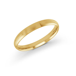 Yellow Gold Carved 3mm Plain Wedding Band J-101-03YL