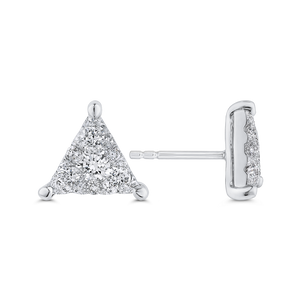 Triangular Diamond Fashion Earrings Luminous LUEAT0013-42W-2.00