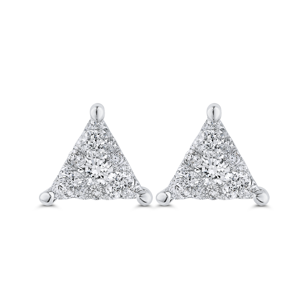 Triangular Diamond Fashion Earrings Luminous LUEAT0013-42W-2.00