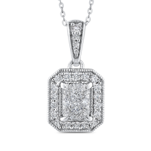 Load image into Gallery viewer, Emerald Diamond Fashion Pendant with Chain Luminous LUPE0018-42W-.50
