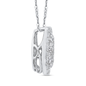 Oval Diamond Halo Fashion Pendant with Chain Luminous LUPEO0019-42W-1.50