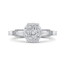 Load image into Gallery viewer, Round and Baguette Diamond Engagement Ring Luminous LUR0058-42W-1.50
