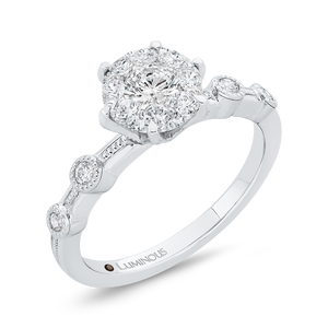 Round Diamond Engagement Ring Luminous LUR0063-42W-1.50