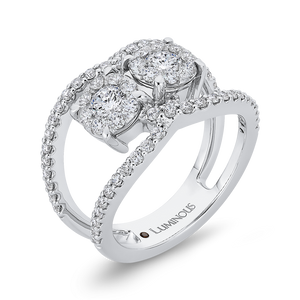 Two Stone Round Diamond Fashion Ring Luminous LUR0098-42W-1.00